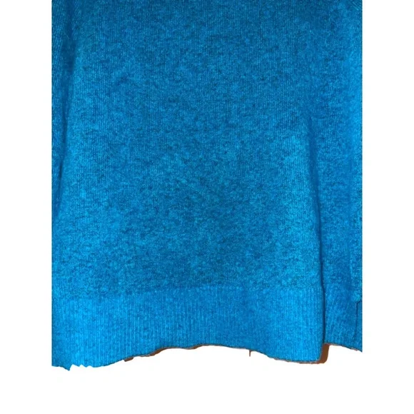 LOFT Teal Cowl Neck Sweater XS Blue Knit Business Casual Minimalist - Picture 3 of 9